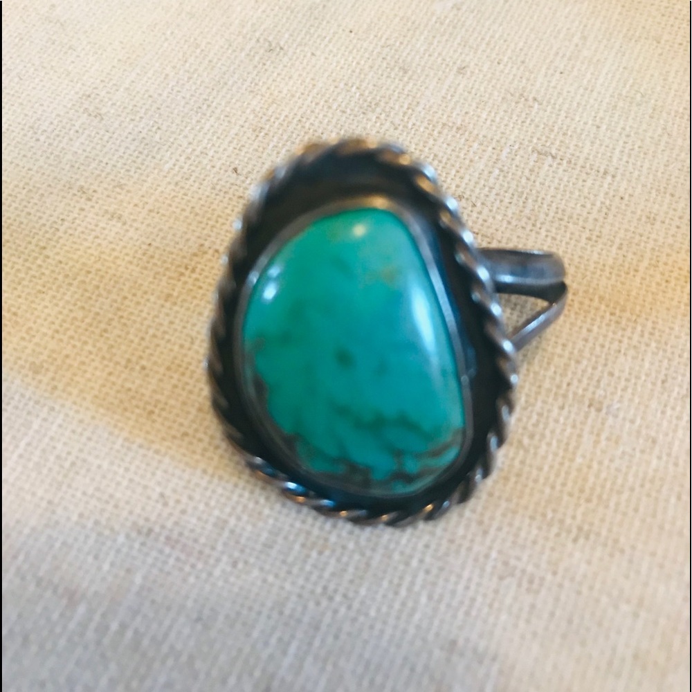 Authentic Navajo Sterling Silver + Turquoise Ring